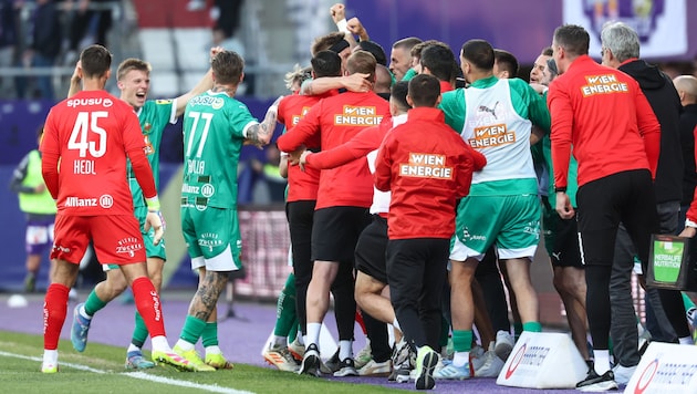Rapid stellte der Austria ein Bein. Jetzt wartet das Duell mit dem nächsten Titelaspiranten. (Bild: GEPA)