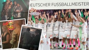 Am Samstag den Titel fixiert, zog es viele Bayern-Spieler am Sonntag schon nach Ibiza. Das freut nicht alle. (Bild: AP/AP, Twitter.com/Bayern & Germany)