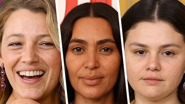 Würden Hollywoods Schönheiten ohne Hilfe der modernen Kosmetik-Industrie so aussehen? (Bild: Krone KREATIV/https://www.instagram.com/marina.polta)