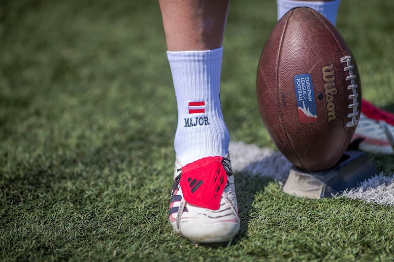 Der „Major“ ist zurück auf dem Feld, aber als Footballer. (Bild: Hannes Jirgal / Vienna Vikings)