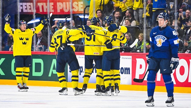 Gelb gewinnt – Blau nicht (Bild: AFP/JONATHAN NACKSTRAND)