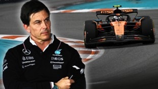 Mercedes-Teamchef Toto Wolff verteidigte McLaren. (Bild: Krone KREATIV/APA/Getty Images via AFP/GETTY IMAGES/Rudy Carezzevoli, GEPA Pictures)