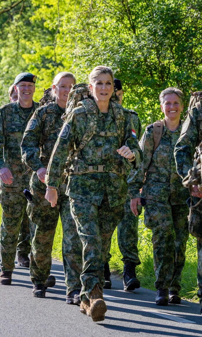 Máxima fühlte sich offenbar pudelwohl im Camouflage-Look.