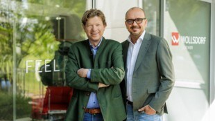 Die beiden Geschäftsführer von Wollsdorf Leder: Michael Schmidt (links) und Ulrich Schmidt. 