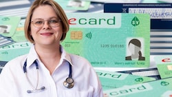 Das Aus für das E-Card-Stecken im Akkord, fordert die stellvertretende Kurienobfrau der niedergelassenen Ärzte in Niederösterreich, Dagmar Fedra-Machacek. (Bild: Krone KREATIV/Sozialversicherungs-Chipkarten Betriebs- und Errichtungsgesellschaft (SVC)/Georg Wilke, Elias Hartmann)