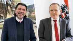 Gunther Riedlsperger (ÖVP, rechts) entzog SPÖ-Bürgermeister Josef Wallner das „Du-Wort“. 