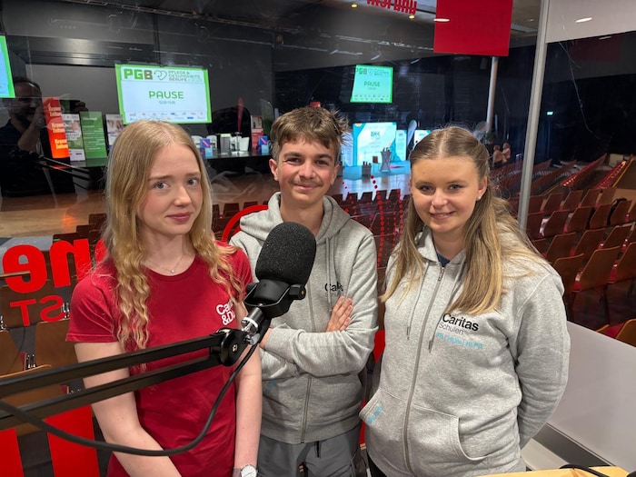 Auch im Podcaststudio der „Krone“ war viel los! Es wurden interessante Gespräche geführt.