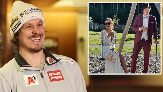 Manuel Feller hat „Ja“ gesagt. (Bild: Krone KREATIV/GEPA, instagram)