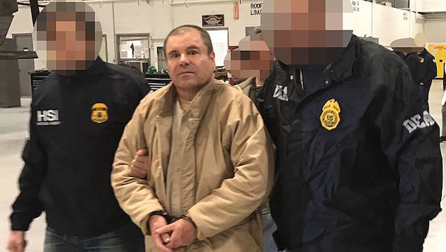 Joaquín „El Chapo“ Guzmán bei seiner Auslieferung in die USA im Jahr 2017