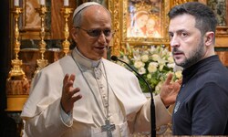 Papst Leo XIV. und der ukrainische Präsident Wolodymyr Selenskyj