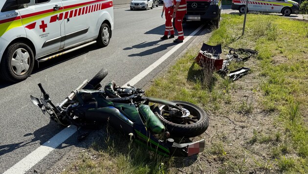 Im Bereich einer Kreuzung kam es zum Crash.