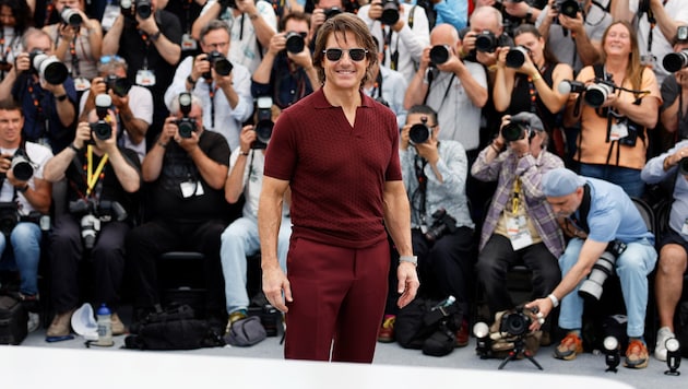Tom Cruise im Blitzlichtgewitter der Fotografen in Cannes