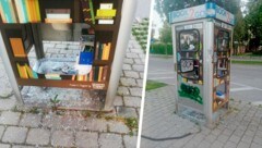 Scheiben zertrümmert, die Bücher lagen weit verstreut herum. (Bild: Krone KREATIV/Michael Bübl)