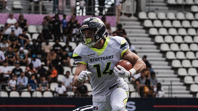 Letzte Saison für Stuttgart unterwegs, jetzt für die Vienna Vikings am Ei: Footballer Yannick ...