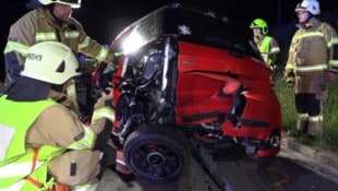 Das gecrashte Mopedauto. 