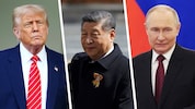 US-Präsident Donald Trump, Chinas Staatspräsident Xi Jinping und Russlands Wladimir Putin – drei große Player auf der Weltbühne. Im Internet und auf den Social-Media-Kanälen zählt die Strategie: direkter Eingriff oder Propaganda via Fake-Fabriken. (Bild: Krone KREATIV/EPA/Will Oliver, REUTERS/Maxim Shemetov, REUTERS/Yuri Kochetkov)