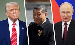 US-Präsident Donald Trump, Chinas Staatspräsident Xi Jinping und Russlands Wladimir Putin – drei ...