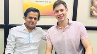 Sameer Bharat Ram und Colin Fuchs- Robetin von NurseTrail. (Bild: NurseTrail)