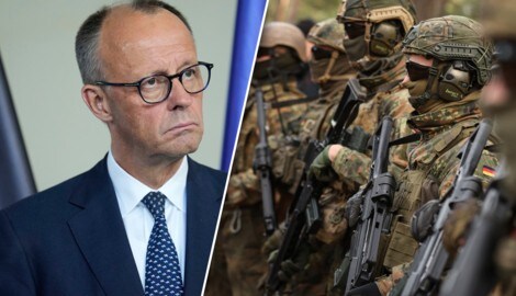 Für Merz steht die Bundeswehr an „erster Stelle“. (Bild: AFP/AP/Krone KREATIV)