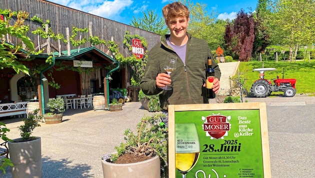 Am Gut Moser wird am 28. Juli aufgetischt. Wenn Moritz Kapun in die Fußstapfen seiner Eltern Peter und Irmgard tritt, wird das schöne Weingut bereits in 6. Generation geführt.