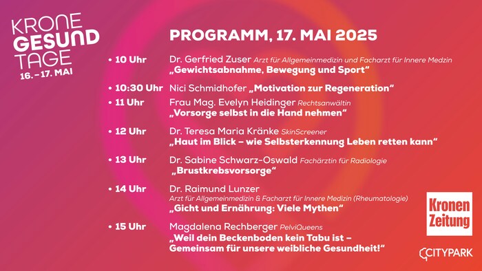 Das Programm am 17. Mai