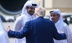 Trump mit dem Emir von Katar Tamim bin Hamad Al Thani (links)