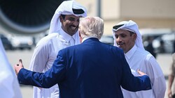 Trump mit dem Emir von Katar Tamim bin Hamad Al Thani (links)