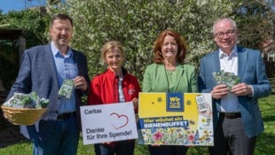 Eine Hilfsaktion, die Hoffnung säen soll: Ziselsberger, Annika Urbanitsch (Caritas), ...