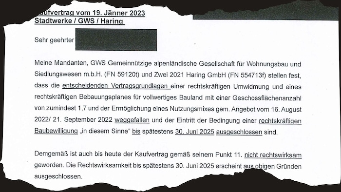Das Schreiben des Rechtsanwalts.