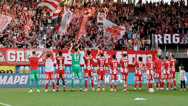 Mit den Fans im Rücken soll dem GAK der Klassenerhalt gelingen.