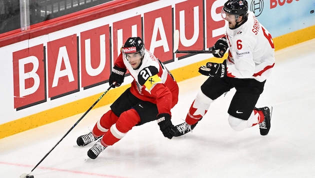 Lukas Haudum im WM-Einsatz gegen Kanada.