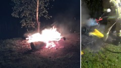 Das Lagerfeuer konnte von den Einsatzkräften rasch gelöscht werden. (Bild: FF-Vorderthiersee)