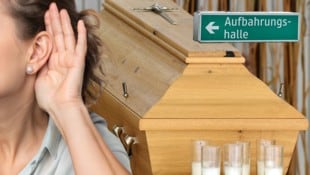 Mysteriöses Pfeifen in einer Aufbahrungshalle ließ aufhorchen. Die Lösung war jedenfalls irdischen Ursprungs (Symbolbilder). (Bild: Krone KREATIV/Wolfgang Spitzbart, stock.adobe.com, Barbara Gindl)