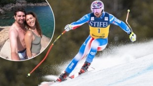 Nastasia Noens und Maxence Muzaton verkünden frohe Neuigkeiten.  (Bild: Krone KREATIV/GEPA pictures, instagram.com/nastasianoens)