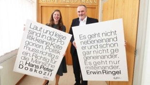 Landeshauptmann Hans Peter Doskozil (SPÖ) und Anja Haider-Wallner (Grüne).