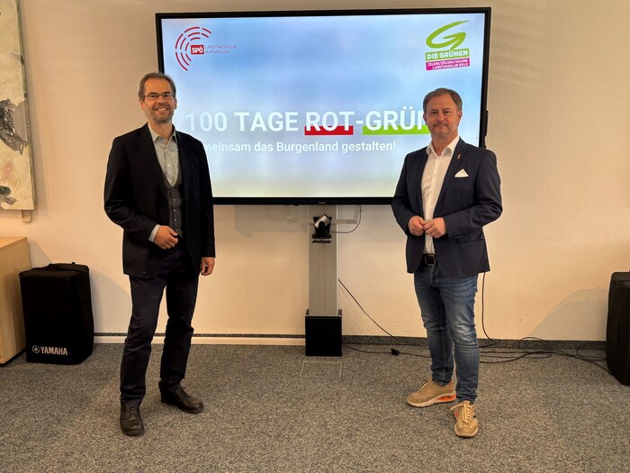 Voll des Lobes: Die Klubobmänner Wolfgang Spitzmüller (Grüne) und Roland Fürst (SPÖ)