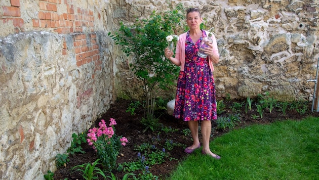 Der Garten in der Stadtvilla. Zezelitsch erzählt auch in ihrem Blog „Uschi hoch zu Beet“ von Oma-Pflanzen und Retro-Gärten. 