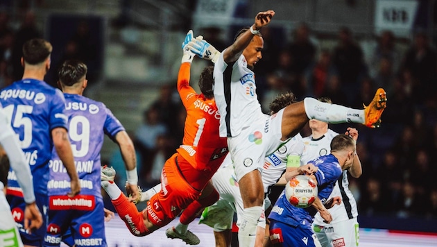 Emanuel Aiwu will mit Sturm den ersten Titel in seiner Karriere holen.