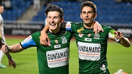 Riesiger Jubel bei den Wikingern! (Bild: GEPA)