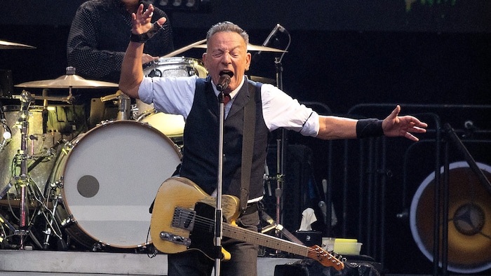 Bruce Springsteen im Vorjahr während eines Konzerts im Wembley Stadium