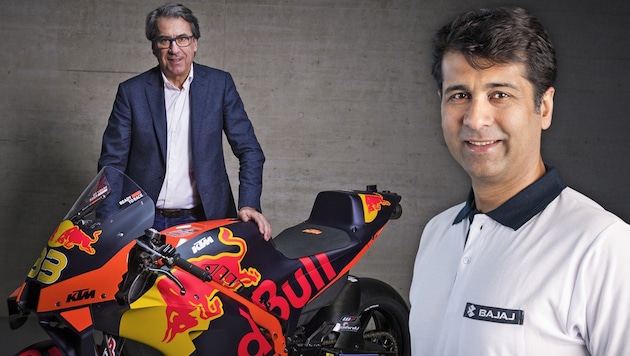 Als sein „Lebenswerk“ bezeichnete Stefan Pierer (li.) KTM, als die finanziellen Probleme bekanntwurden. Rajiv Bajaj (re.) sichert dem Motorradhersteller offenbar nun das wirtschaftliche Überleben.