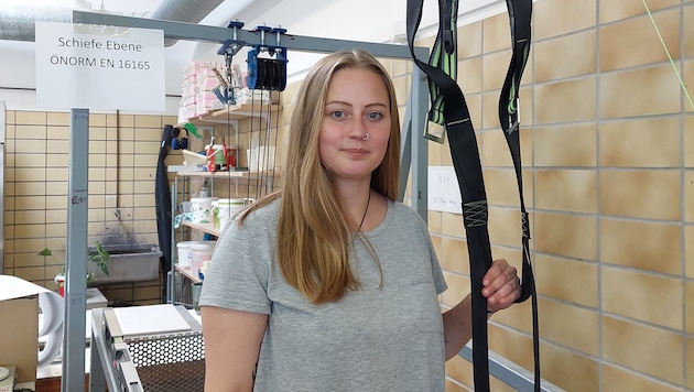 In Stoob werden die Sparten Keramik, Ofenbau und Fliese angeboten. Letztere ist Anja Hartigs ...