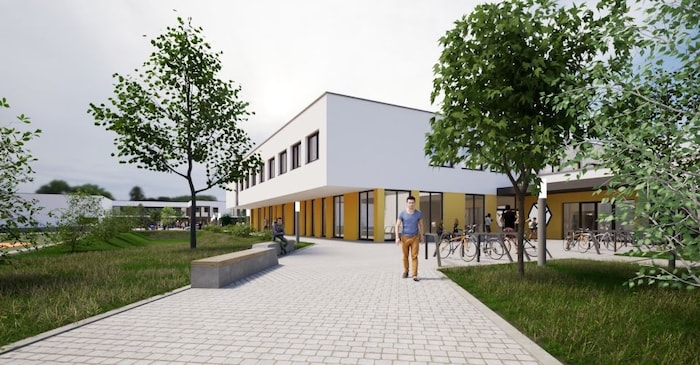 Das neue Schulgebäude soll 2026 fertig sein.
