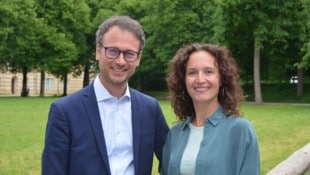 Daniel Zadra und Eva Hammerer wurden wiedergewählt und führen die Vorarlberger Grünen auch ...
