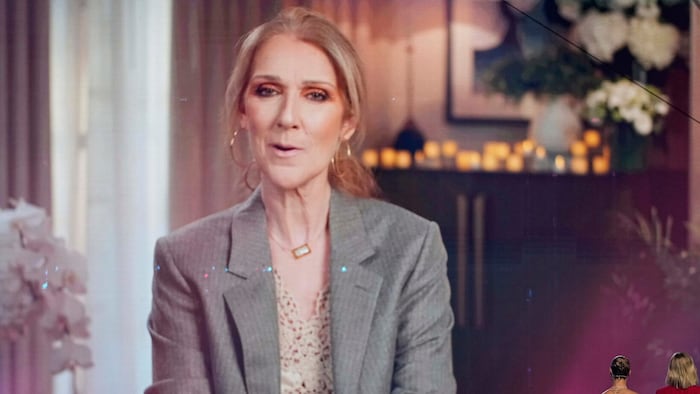 Céline Dion in ihrer eingespielten Videobotschaft