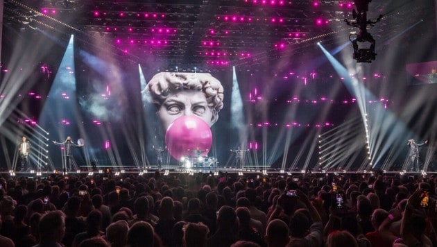 Das große Finale des Eurovision Song Contest (ESC) am Samstagabend wird mit großer Spannung erwartet. (Bild: AFP/FABRICE COFFRINI)