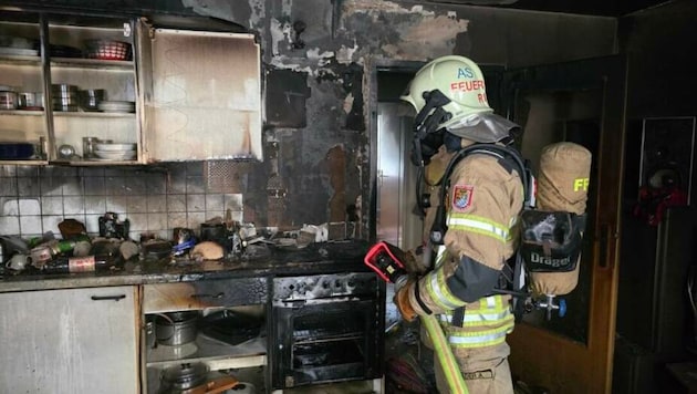 Das Feuer war in einer Küche ausgebrochen.