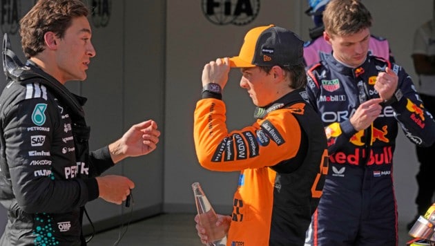 Oscar Piastri startet am Sonntag vor Max Verstappen und George Rusell. (Bild: AP/Copyright 2025 The Associated Press. All rights reserved)