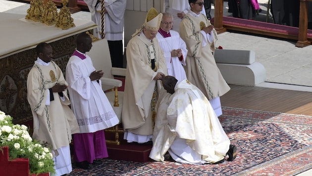 Papst Leo XIV. bei seiner feierlichen Amtseinführung