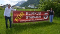 Regina Winkler-Renner und Wilhelm Pintar setzen sich für das Klinikum Stainach ein.
